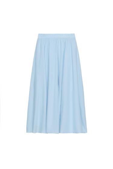 GONNA MIDI A STRATI - Celeste pastello di Zara