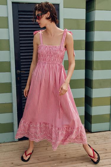 ROBE MIDI RAYURES ET NŒUDS - Multicolore de Zara - Image 7