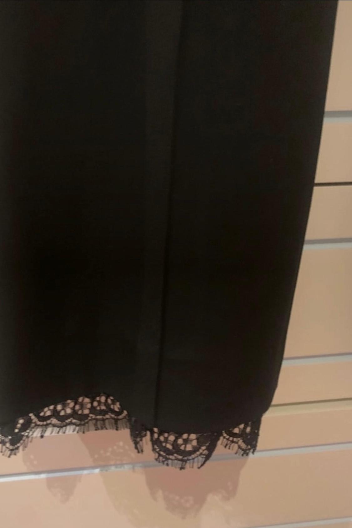 TROUSERS WITH LACE TRIM HEM - Image 2