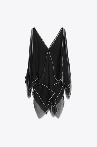 TOP ASYMÉTRIQUE ZW COLLECTION - Noir de Zara - Image 2