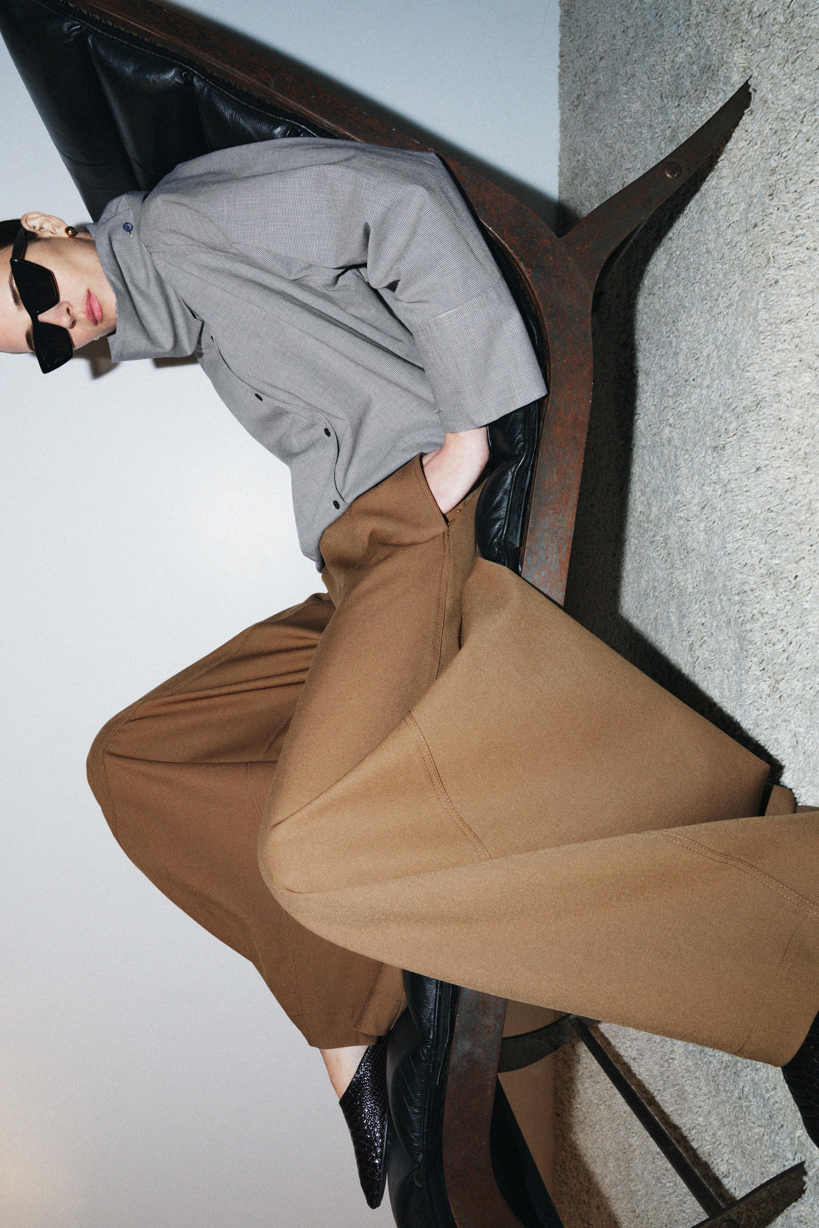 VOLUME WIDE LEG PANTS ZW COLLECTION