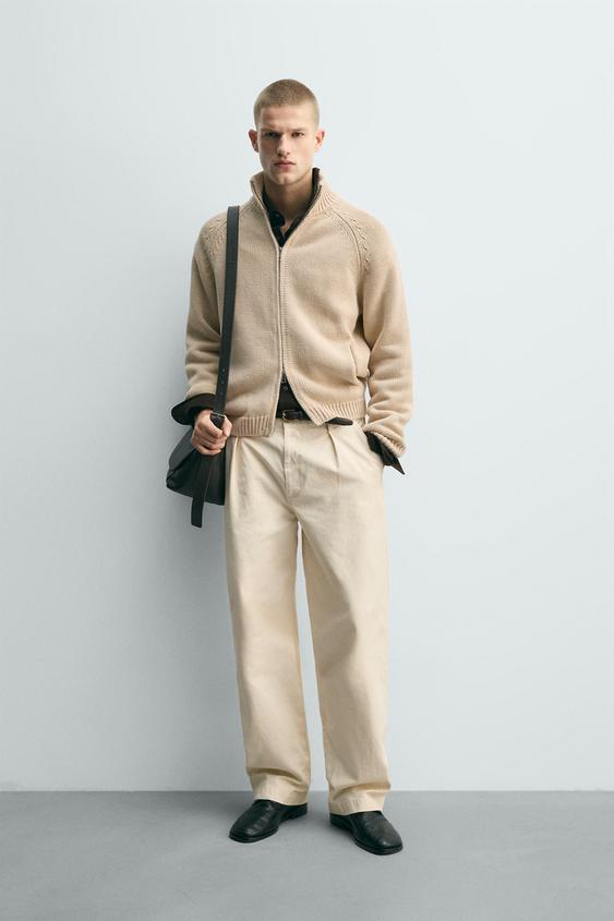 WASHED TEXTURED KNIT JACKET