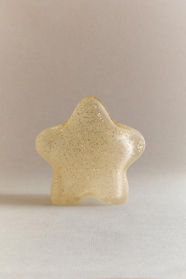 TANDBØRSTEKRUS MED GLIMMER STJERNE TIL BØRN - Gul fra Zara