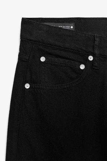 JEANS ZW COLLECTION WIDE LEG NIEDRIGER BUND - Schwarz von Zara
