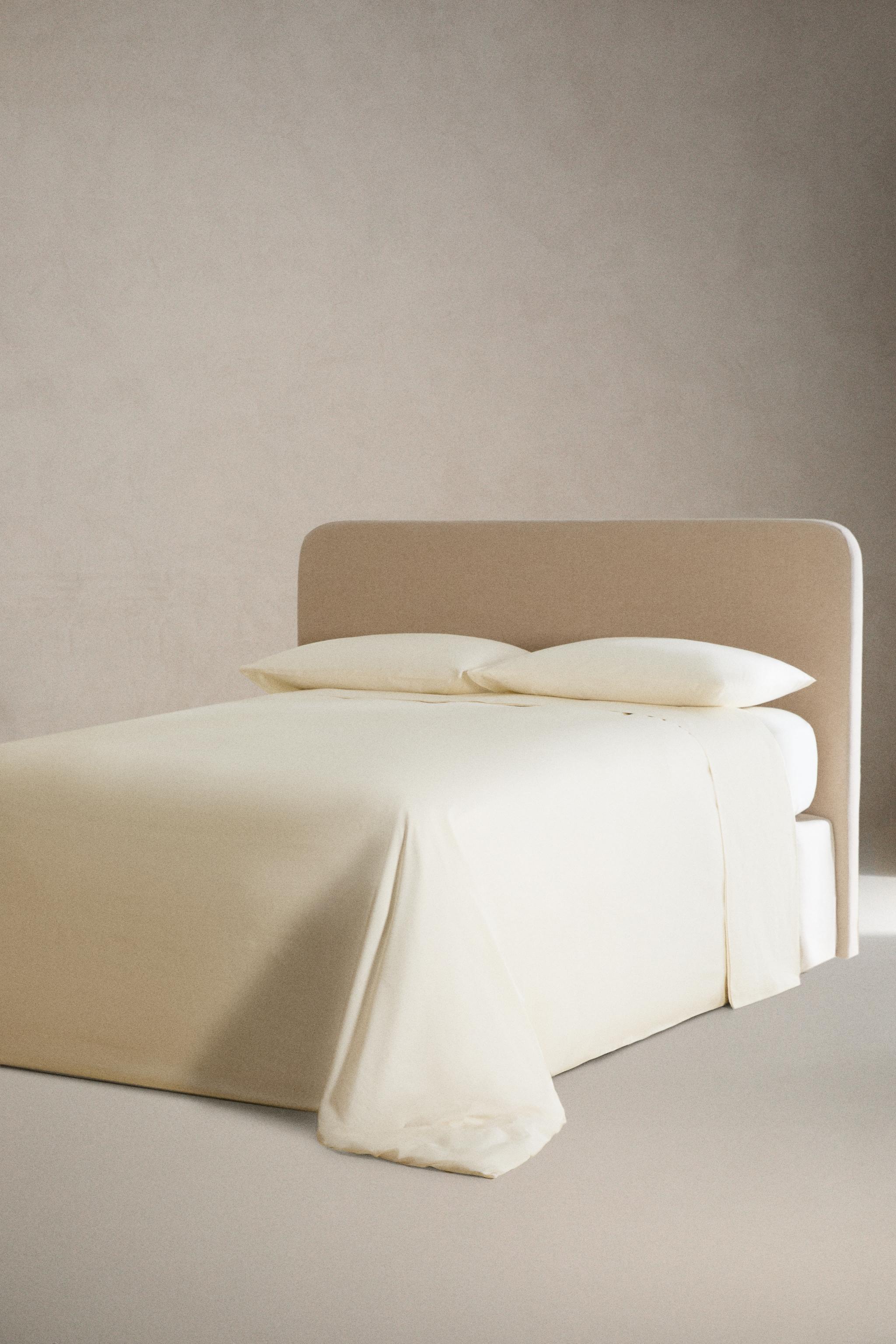 PERCALE COTTON DUVET COVER (200 THREAD COUNT) - White | ZARA