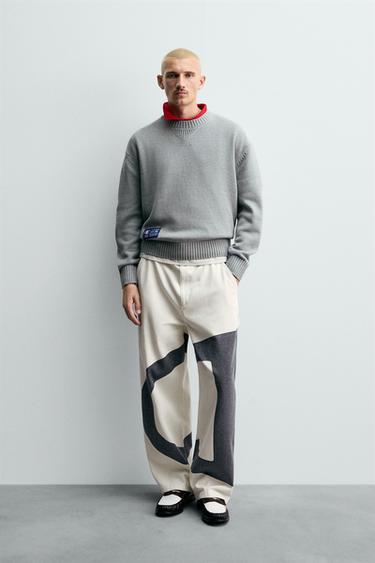CHAMPION® X ZARA CONTRAST LOGO TROUSERS - Ecru by Zara
