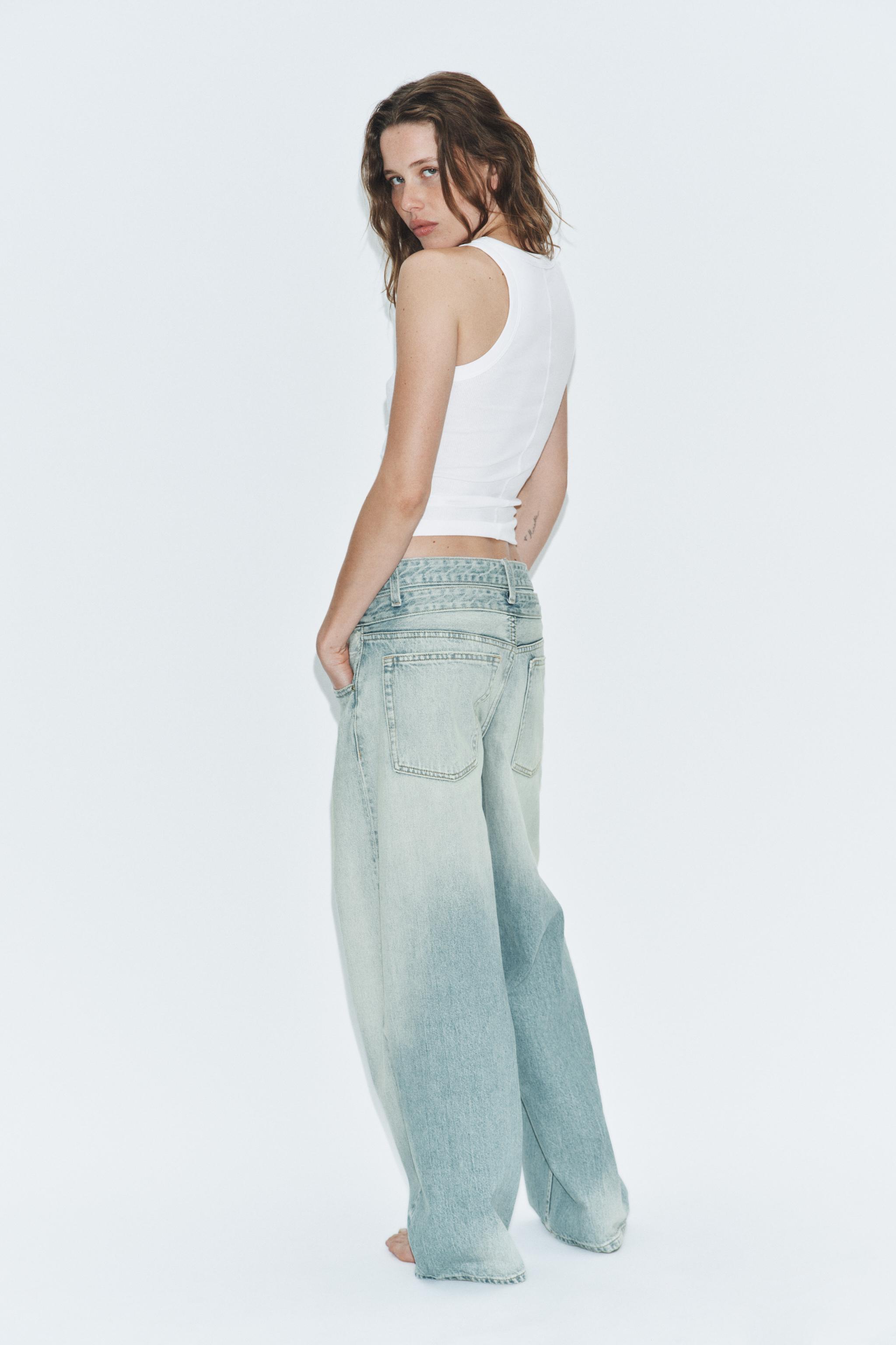 TRF DOUBLE WAIST MID-RISE STRAIGHT JEANS