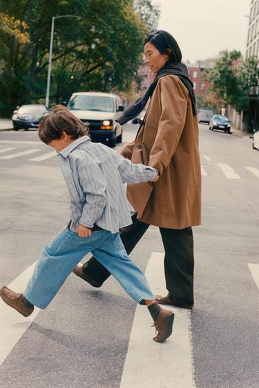 LABEL BALLOON JEANS - Light blue by Zara