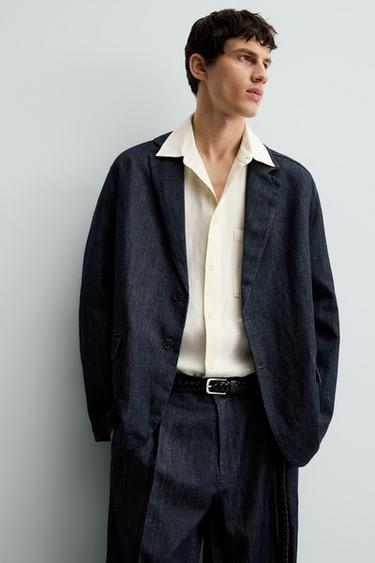 BLAZER DENIM COUPE DÉCONTRACTÉE - Indigo de Zara - Image 4