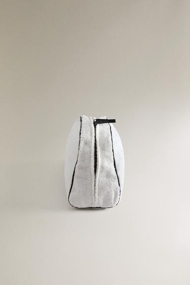 TROUSSE DE TOILETTE SERVIETTE DE BAIN LISERÉ - Blanc de Zara - Image 2