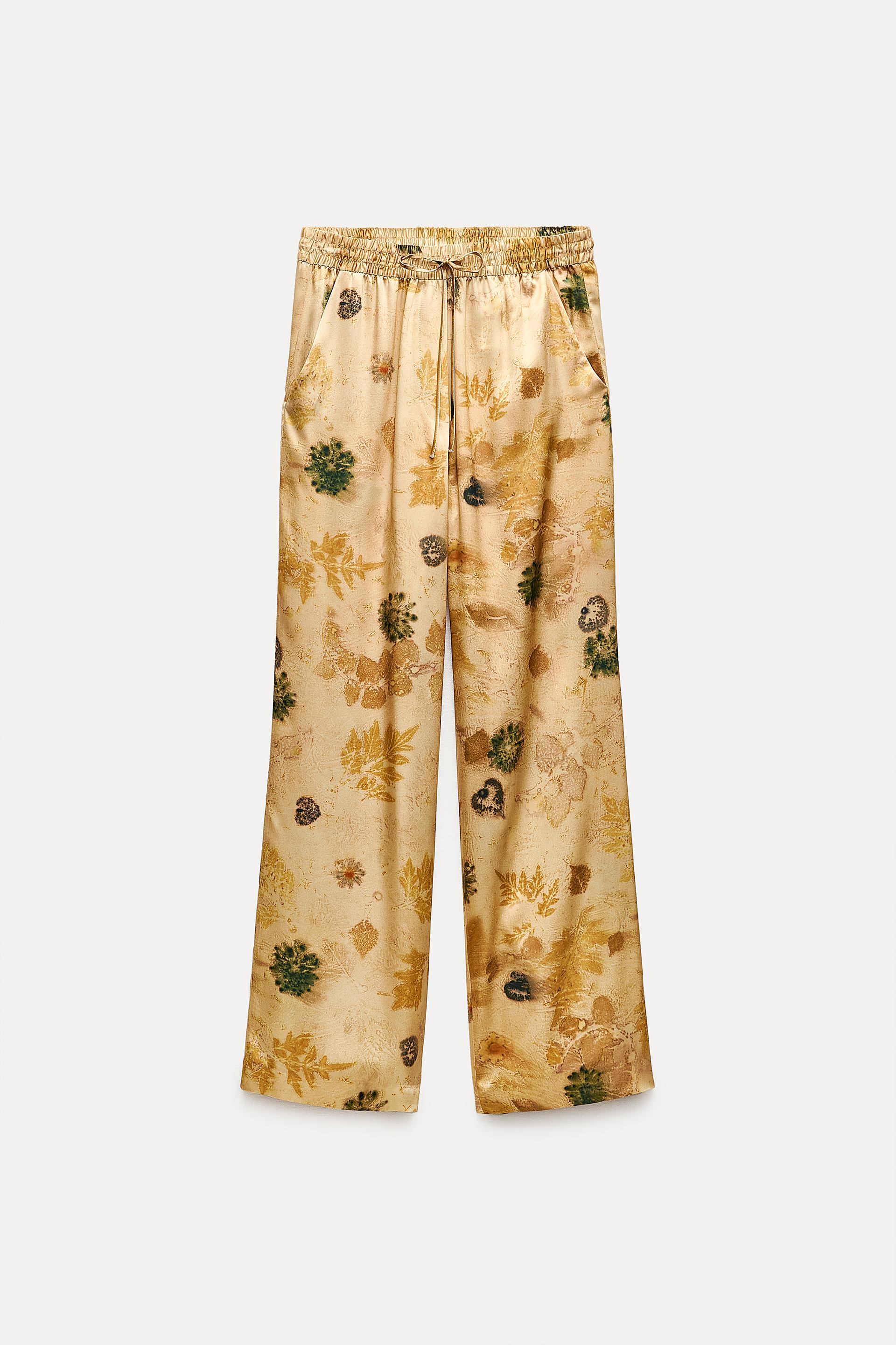 ZW COLLECTION 100% PRINTED SILK TROUSERS - Multicoloured