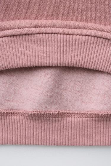 SWEATSHIRT WITH FLORAL EMBROIDERY - Dusty pink by Zara - Image 3