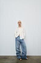 FLOWY SATIN EFFECT SHIRT