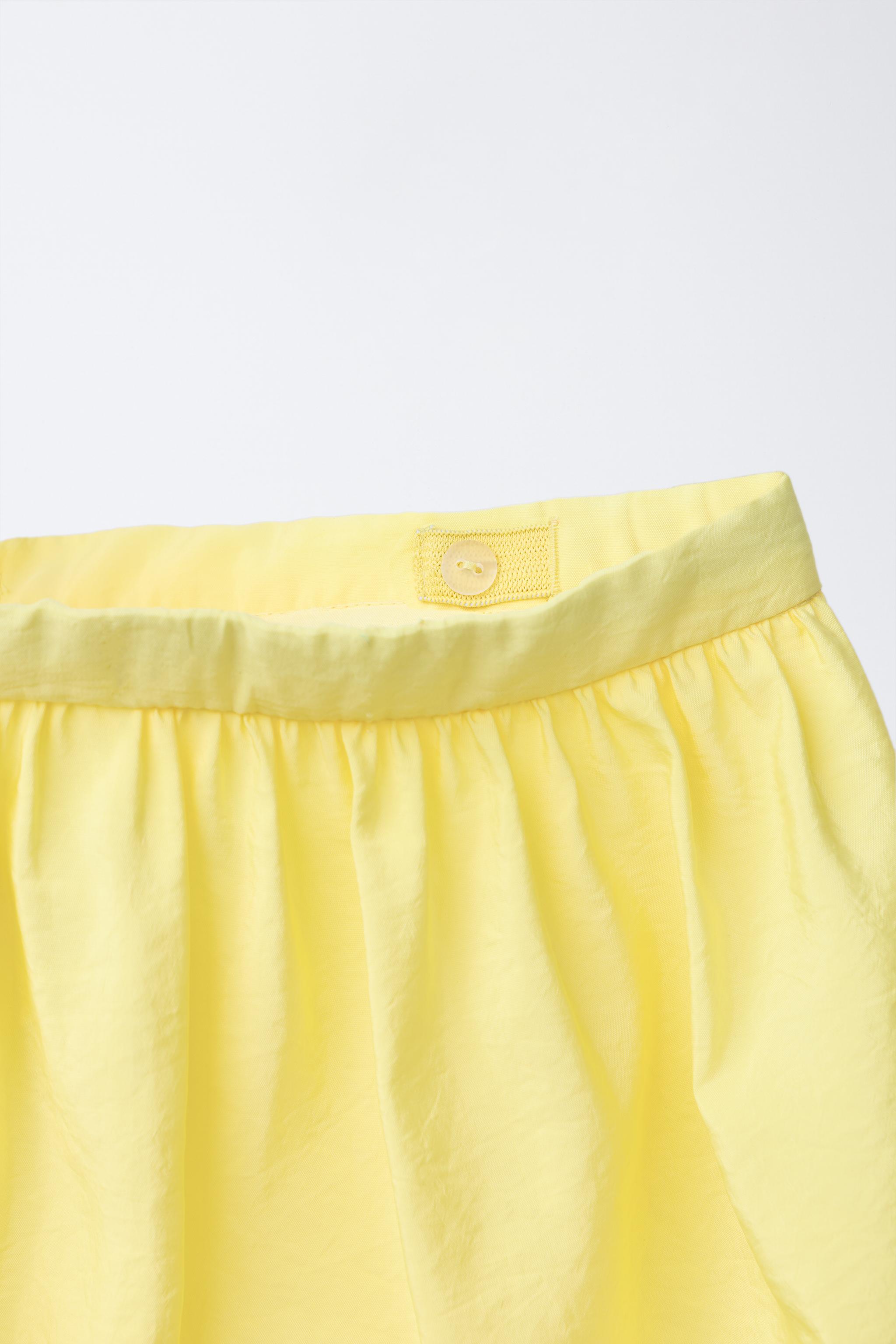 TAFFETA MIDI SKIRT