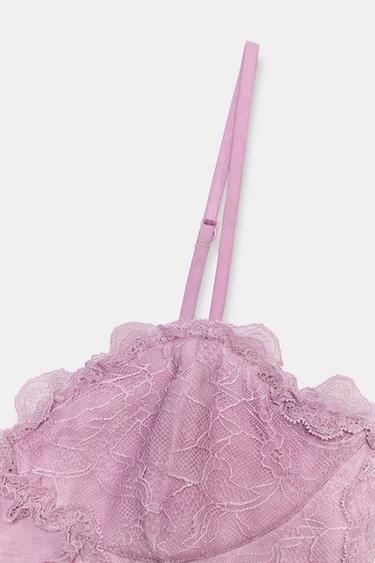 TOP STYLE CORSET ET DENTELLE - Rose clair de Zara - Image 5