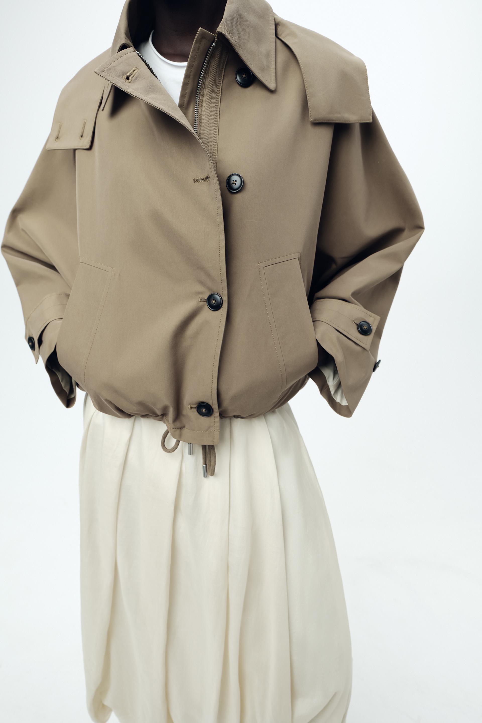 【ZARA】PTCHWRK PRK 09 コントラストパーカー ZARA】PTCHWRK PRK 09 コントラストパーカー