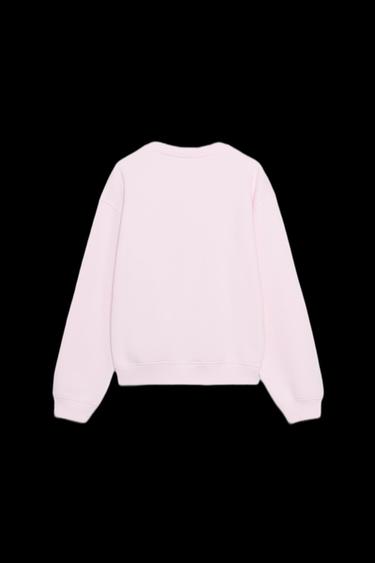 SUDADERA FLOR CONTRASTE - Rosa de Zara