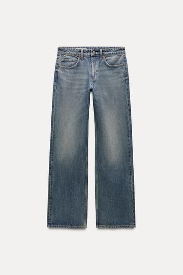 MID-RISE WIDE-LEG TRF JEANS - Blue by Zara
