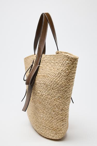 SAC SHOPPER TRESSÉ - Marron foncé de Zara - Image 4