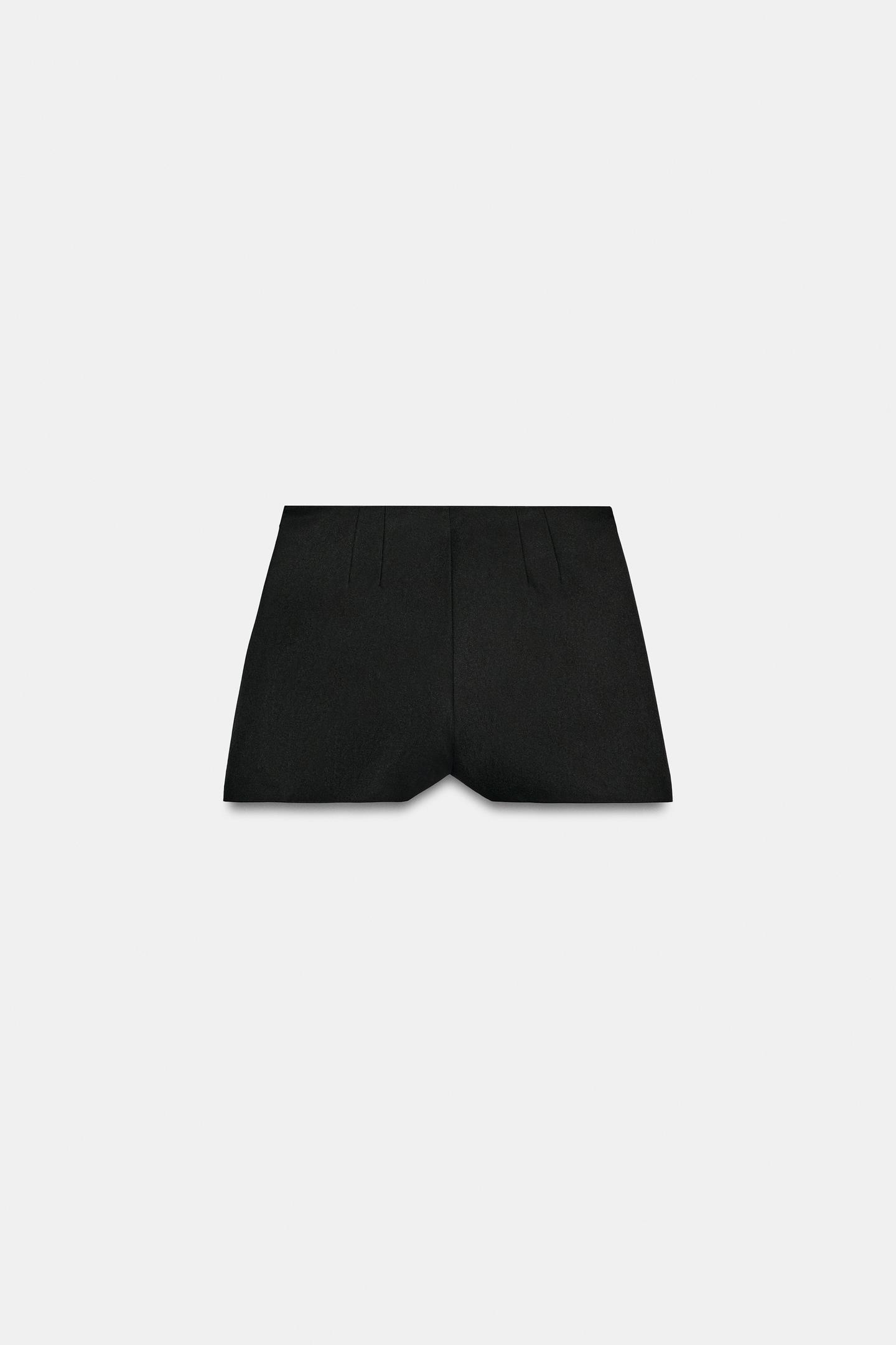 Женские шорты Zara High-Waisted, цвет: Чёрный — фото 6
