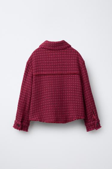 TEXTURED WAVY OVERSHIRT - Pink by Zara - Image 1