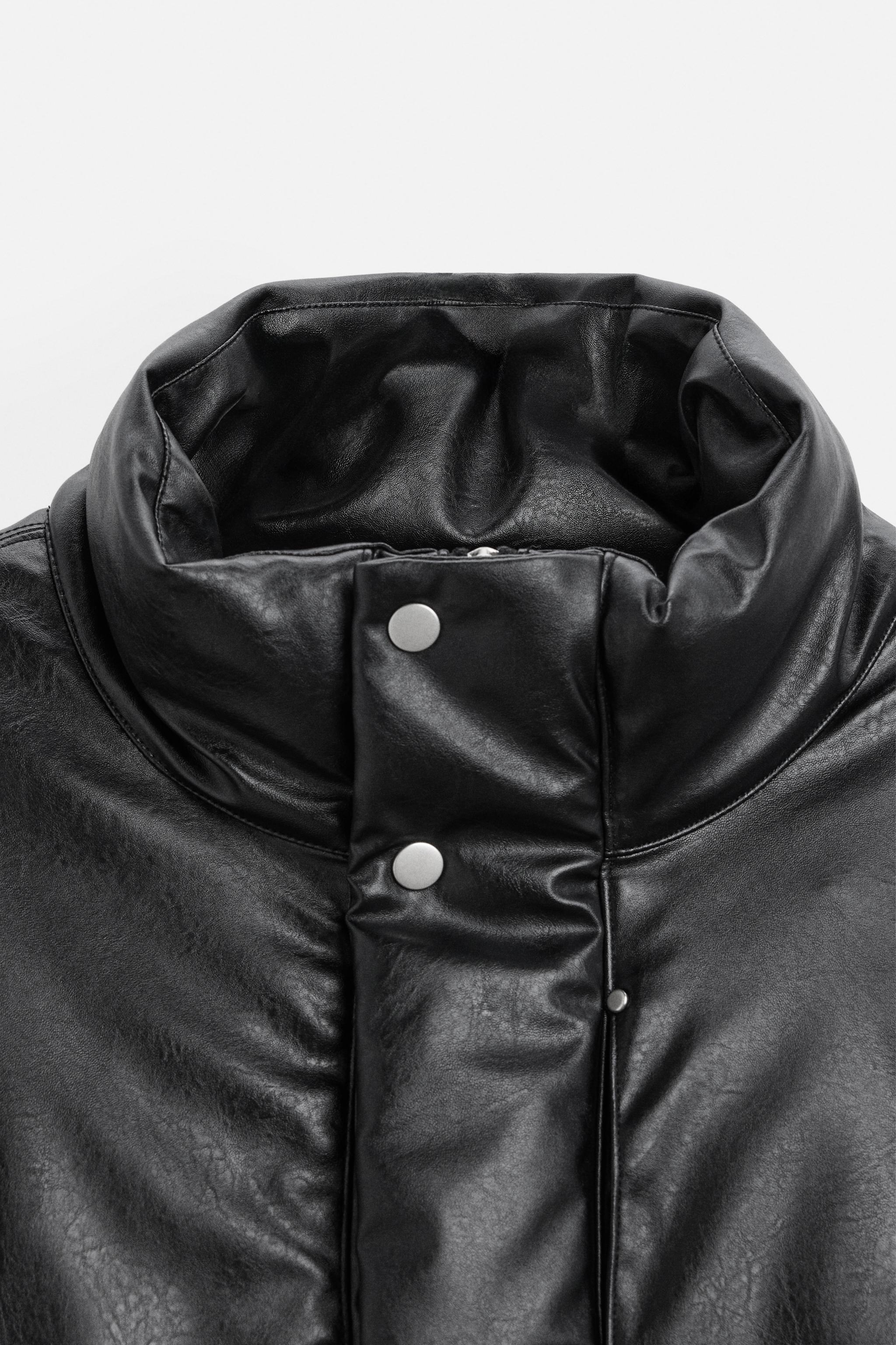 Leather Jacket Zara Cazadora Polipiel Hombre Zara Efecto Piel