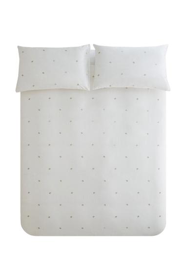 DUVET COVER WITH EMBROIDERED TREES - Oyster-white by Zara