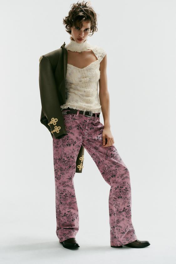CORSET ROMÁNTICO CUELLO SUBIDO - Crudo de Zara - Imagen 0