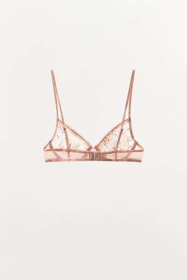UNDERWIRED LACE BRA - Pink by Zara - Image 4