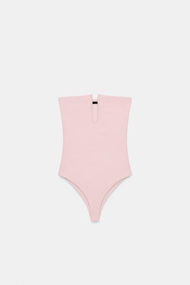 BODY BANDEAU STRETCH - Rosa palo de Zara