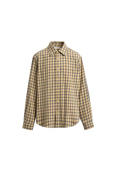 CAMISA RELAXED FIT CUADROS - Mantequilla de Zara