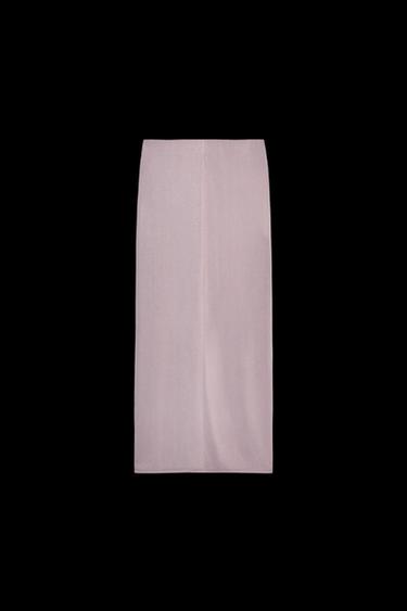 FLOWING MIDI SKIRT - Pearl grey by Zara