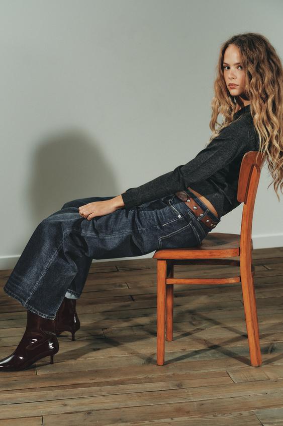 BOTTINES À TALONS KITTEN EFFET VERNI