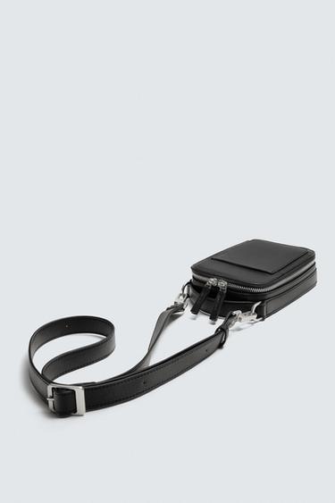 TEXTURED VERTICAL CROSSBODY BAG - Black by Zara - Image 4
