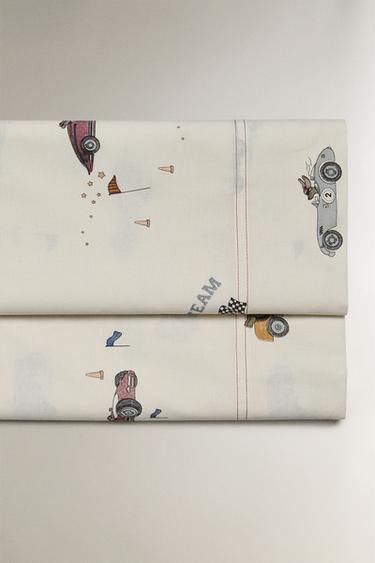 SÁBANA ENCIMERA INFANTIL PERRO DE CARRERAS - Multicolor de Zara