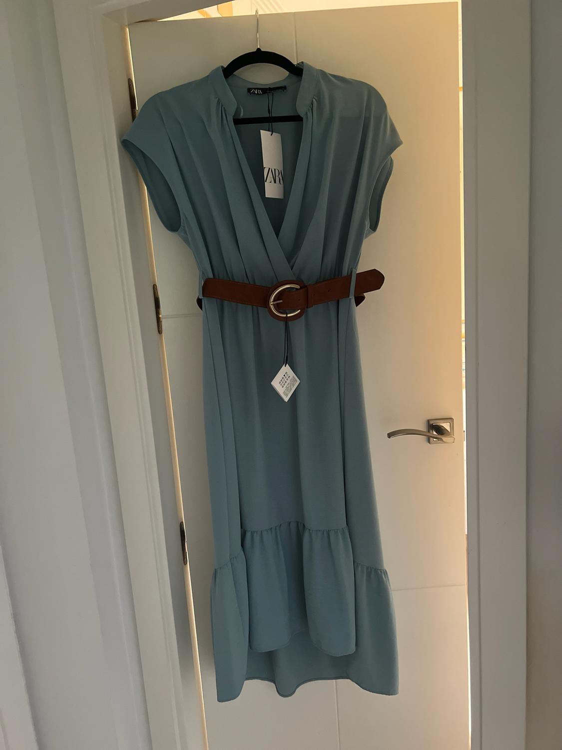 MIDI DRESS WITH BELT - Image 3