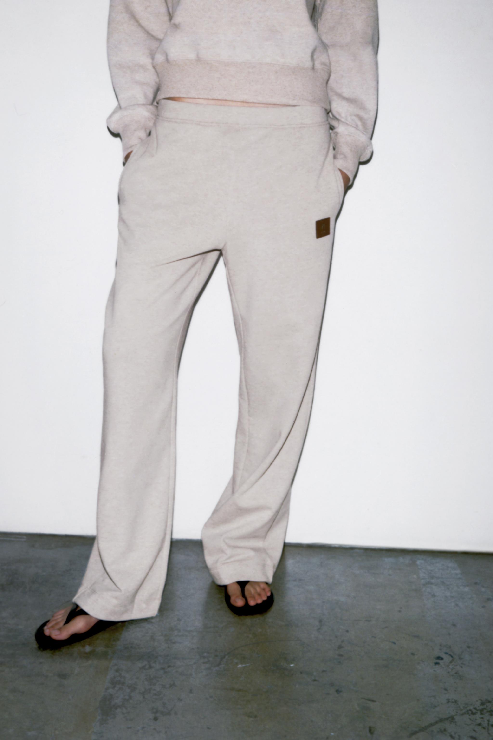 LABEL FLEECE PANTS - Beige | ZARA United States