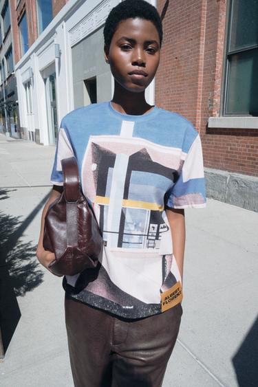 ALBERT FLORENT PRINT T-SHIRT - Blue by Zara