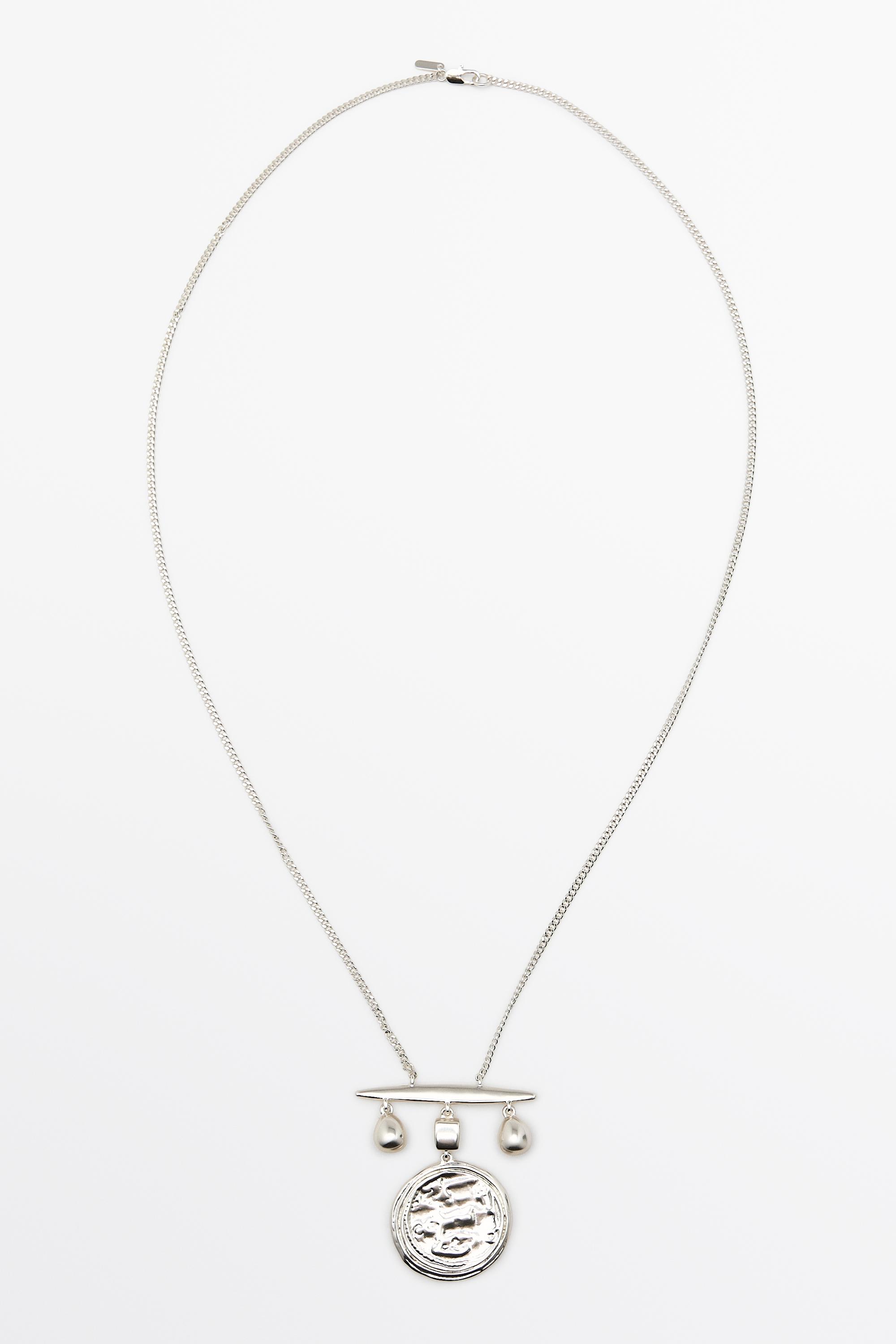 Long coin necklace - Silver | ZARA Canada