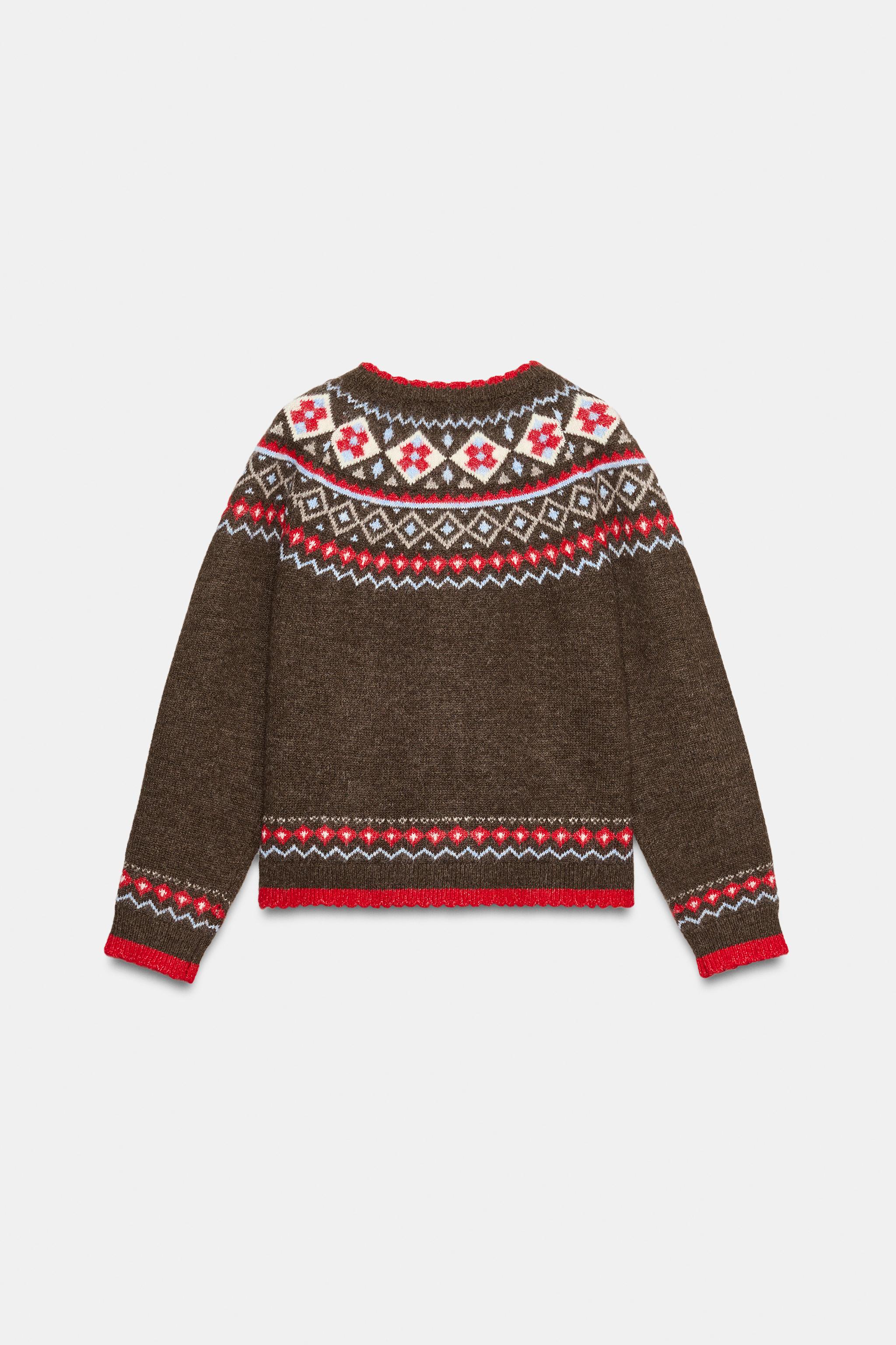 VESTE EN MAILLE JACQUARD