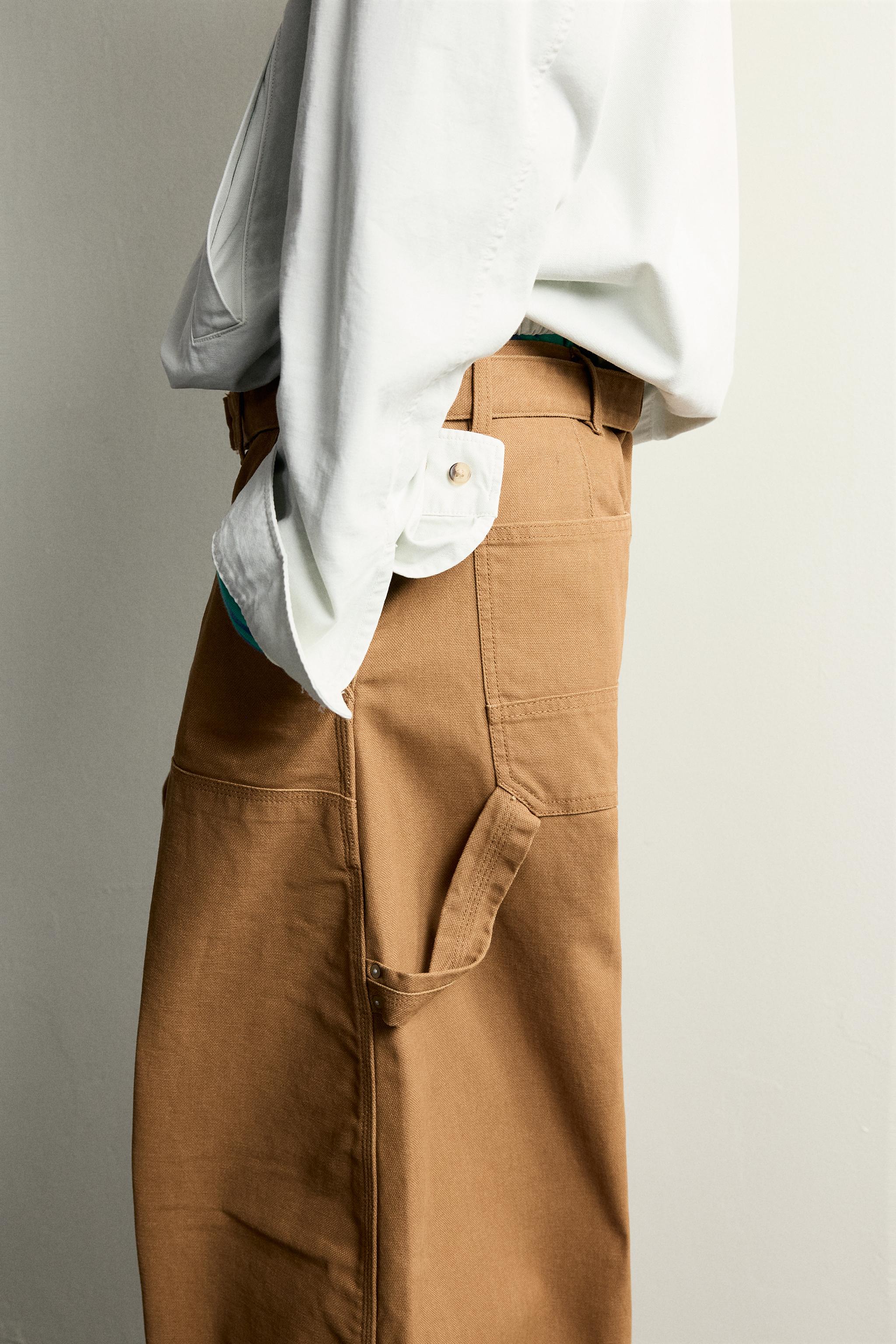 Мужские брюки Zara CARPENTER POCKET BALLOON FIT PANTS — фото 6