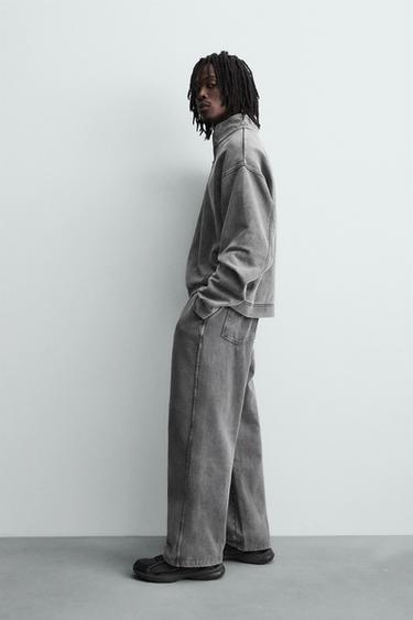 WASHED RELAXED FIT JOGGER TROUSERS - Greyish by Zara
