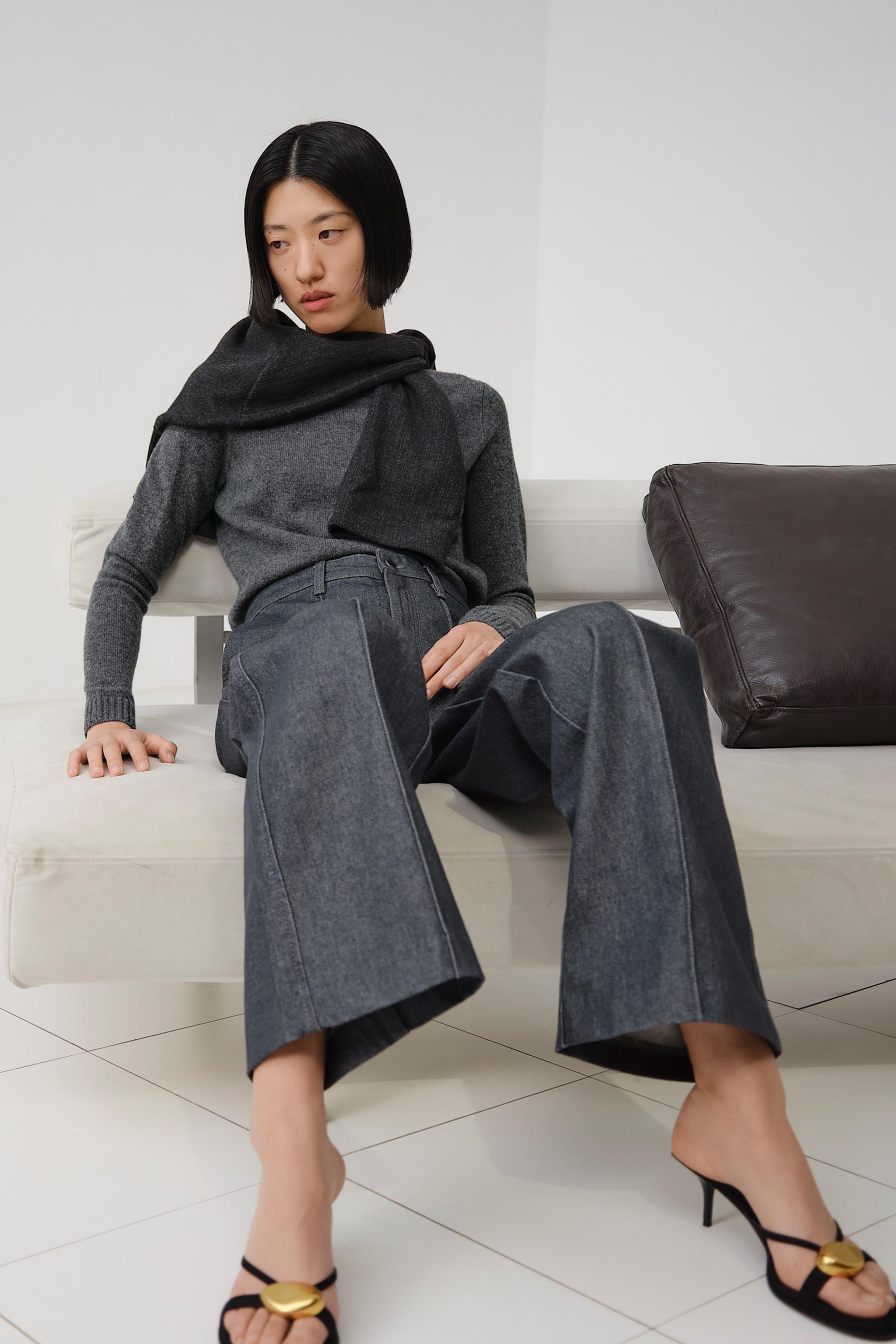 ザラ × ハリーランバート ワイドパンツ【L】ダークグレー デニムパンツ 2025年最新】ハリーランバート デニムの人気アイテム - メルカリ