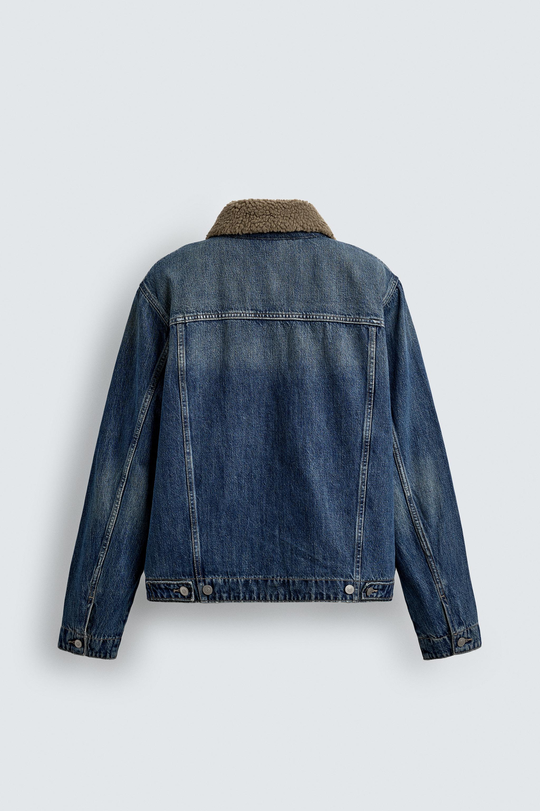 DOUBLE-FACED DENIM JACKET - Mid-blue | ZARA South Africa