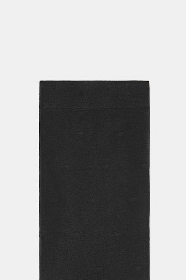 CHAUSSETTES COLLANT À POIS - Noir de Zara - Image 3
