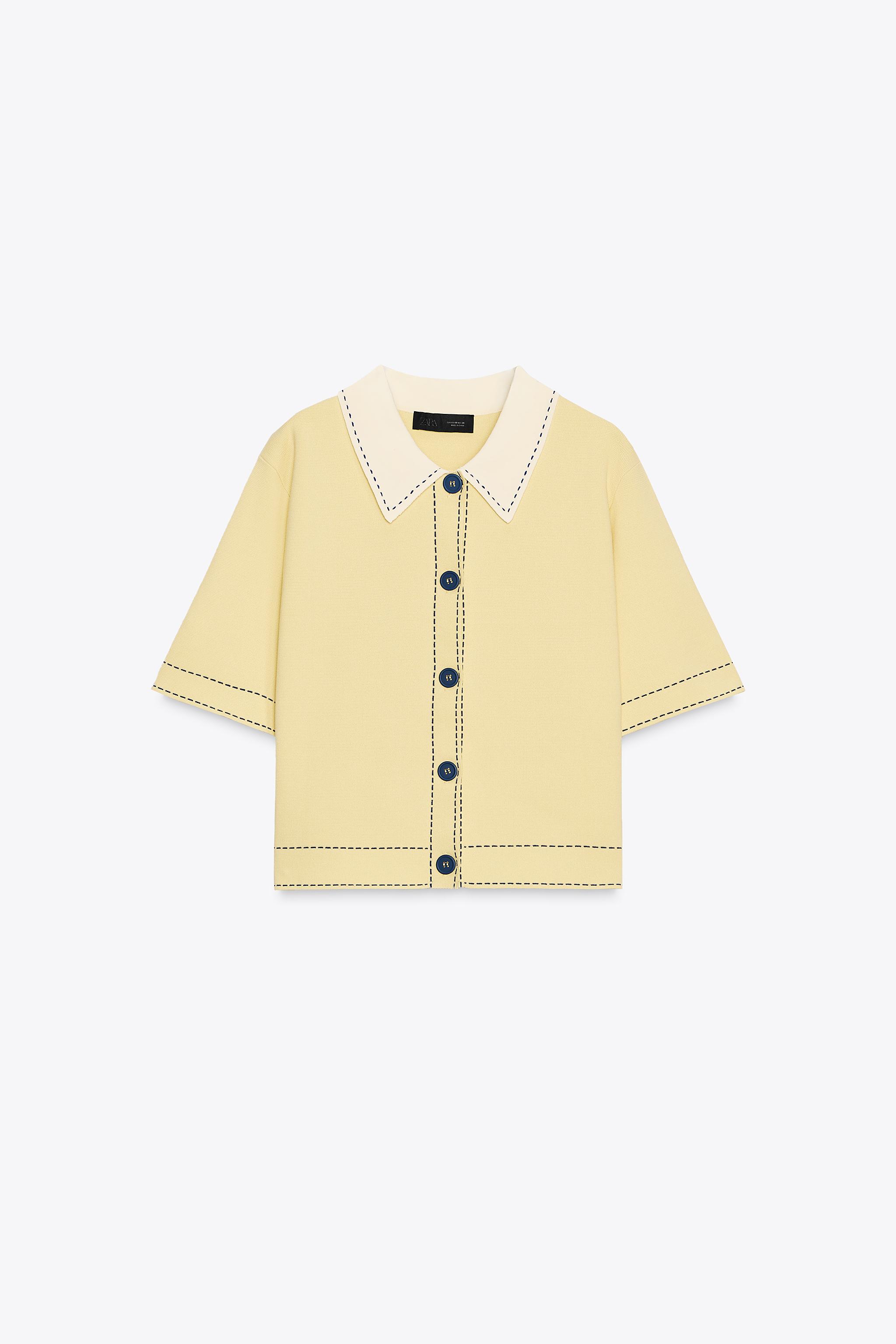 zara プレーンショートスリーブカーディガン ZARA ショートスリーブニットカーディガン - メルカリ