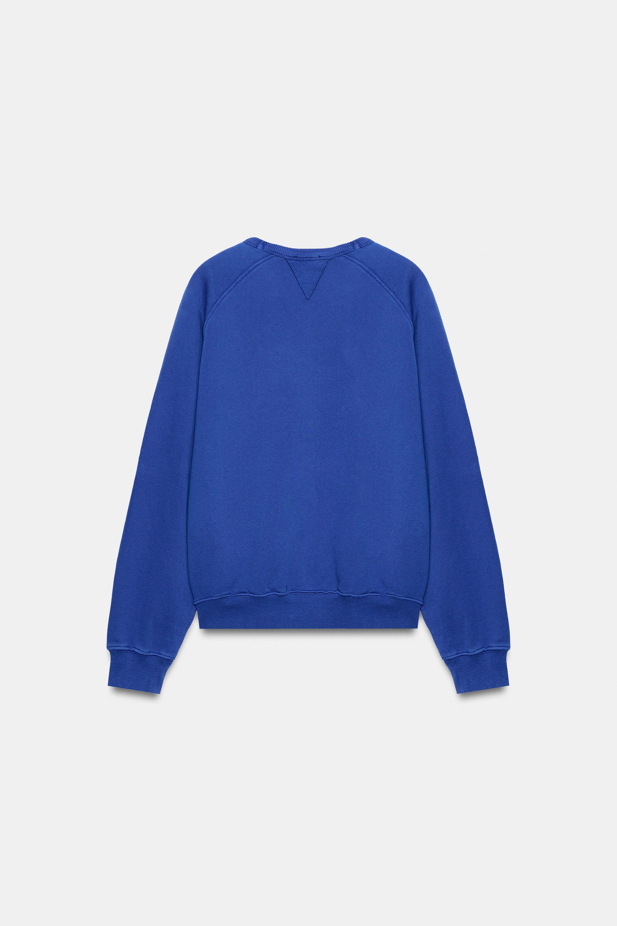 Zara SOLUK EFEKTLİ SWEATSHIRT görsel 5