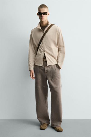 LEATHER LOAFERS - Sand Brown by Zara - Image 1