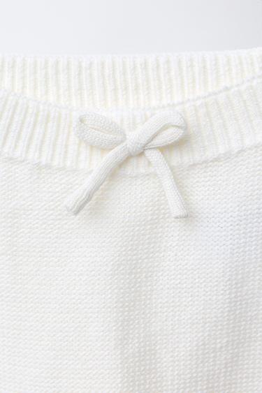 KNITTED LEGGINGS WITH BOW - Light ecru by Zara - Image 2