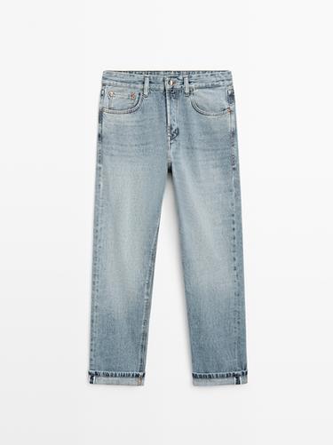 Jeans selvedge fit - Azul claro de Zara